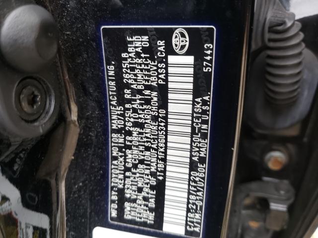 Photo 9 VIN: 4T1BF1FK8GU534710 - TOYOTA CAMRY LE 