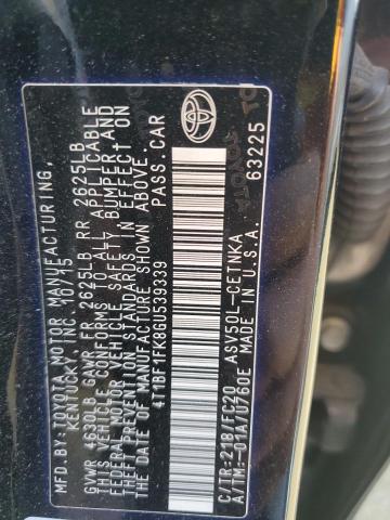 Photo 11 VIN: 4T1BF1FK8GU539339 - TOYOTA CAMRY LE 