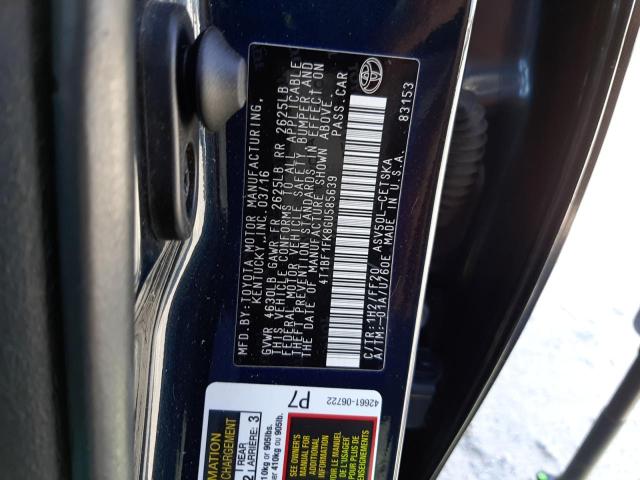 Photo 9 VIN: 4T1BF1FK8GU585639 - TOYOTA CAMRY LE 