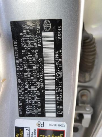 Photo 11 VIN: 4T1BF1FK8GU615190 - TOYOTA CAMRY LE 