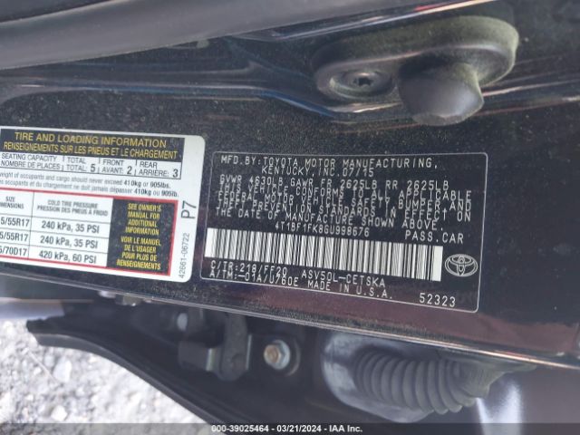 Photo 8 VIN: 4T1BF1FK8GU998676 - TOYOTA CAMRY 