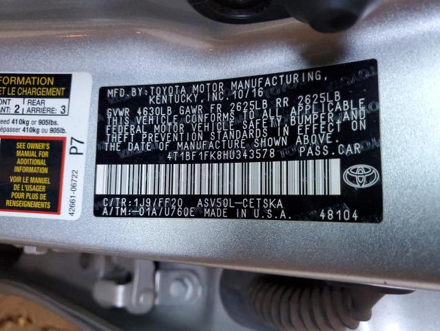 Photo 11 VIN: 4T1BF1FK8HU343578 - TOYOTA CAMRY 