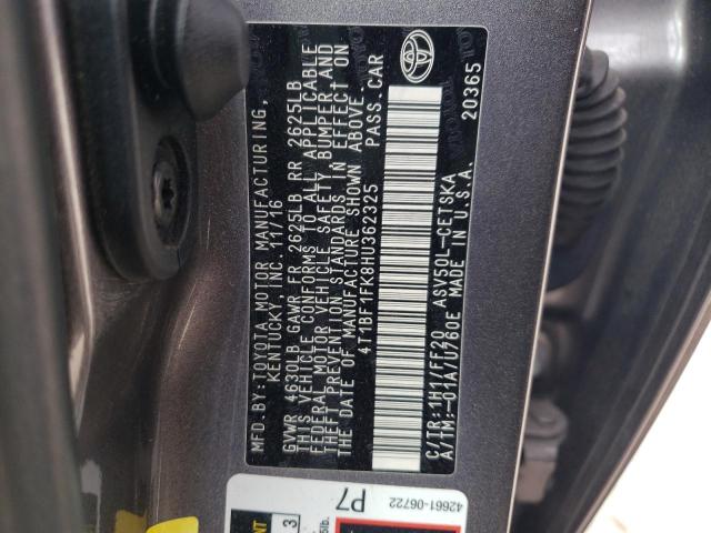 Photo 11 VIN: 4T1BF1FK8HU362325 - TOYOTA CAMRY LE 