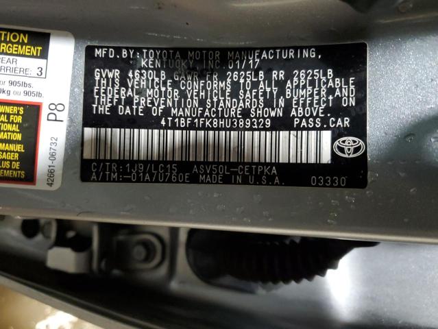 Photo 12 VIN: 4T1BF1FK8HU389329 - TOYOTA CAMRY 