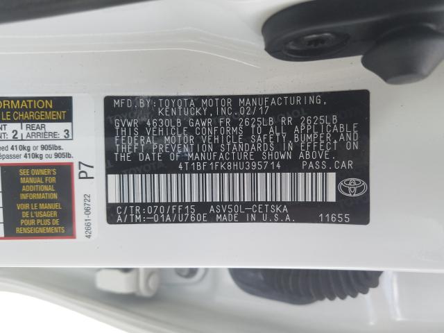 Photo 9 VIN: 4T1BF1FK8HU395714 - TOYOTA CAMRY LE 