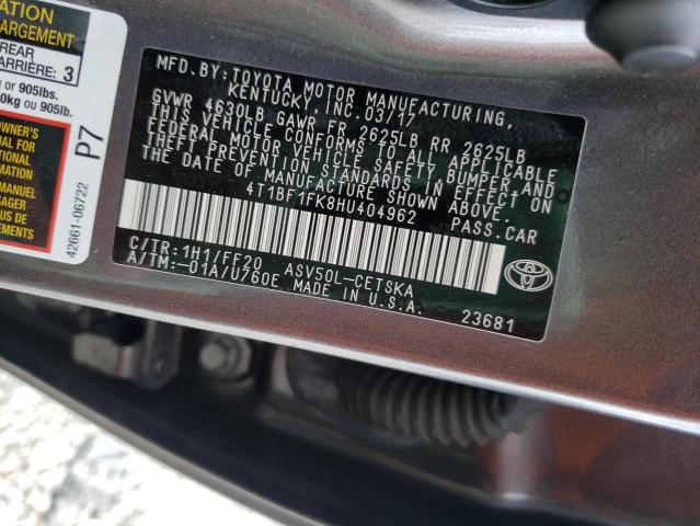 Photo 9 VIN: 4T1BF1FK8HU404962 - TOYOTA CAMRY LE 