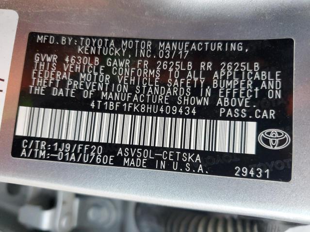 Photo 12 VIN: 4T1BF1FK8HU409434 - TOYOTA CAMRY LE 