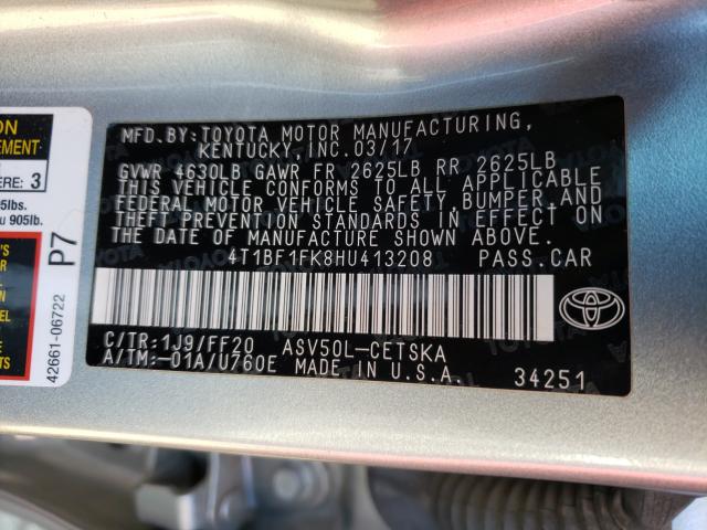 Photo 9 VIN: 4T1BF1FK8HU413208 - TOYOTA CAMRY 