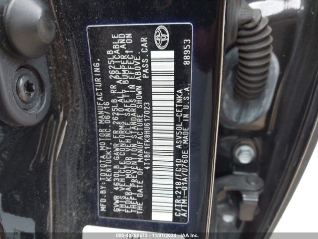 Photo 8 VIN: 4T1BF1FK8HU617023 - TOYOTA CAMRY 