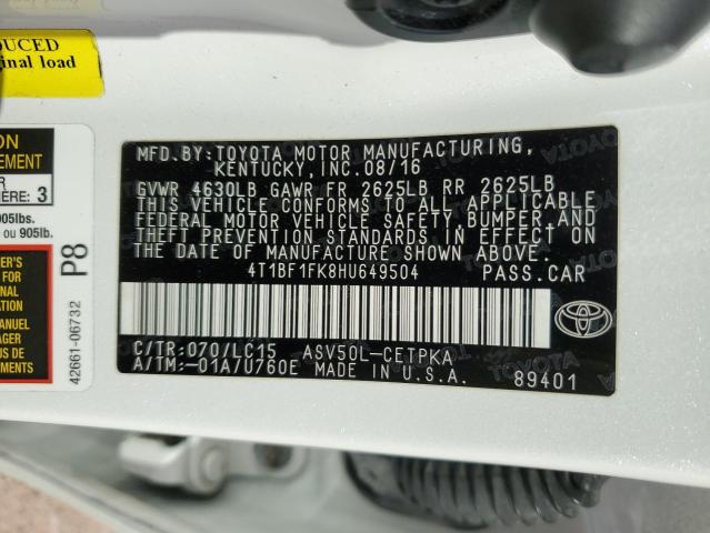 Photo 12 VIN: 4T1BF1FK8HU649504 - TOYOTA CAMRY 