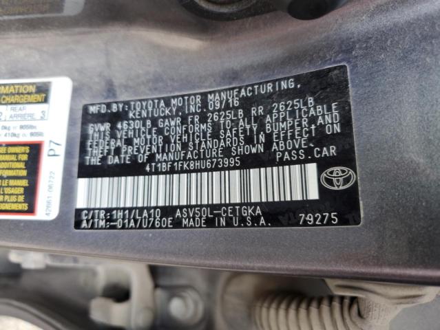 Photo 11 VIN: 4T1BF1FK8HU673995 - TOYOTA CAMRY LE 