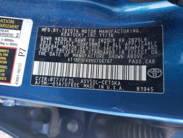 Photo 11 VIN: 4T1BF1FK8HU706767 - TOYOTA CAMRY 