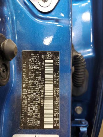 Photo 12 VIN: 4T1BF1FK8HU707594 - TOYOTA CAMRY LE 