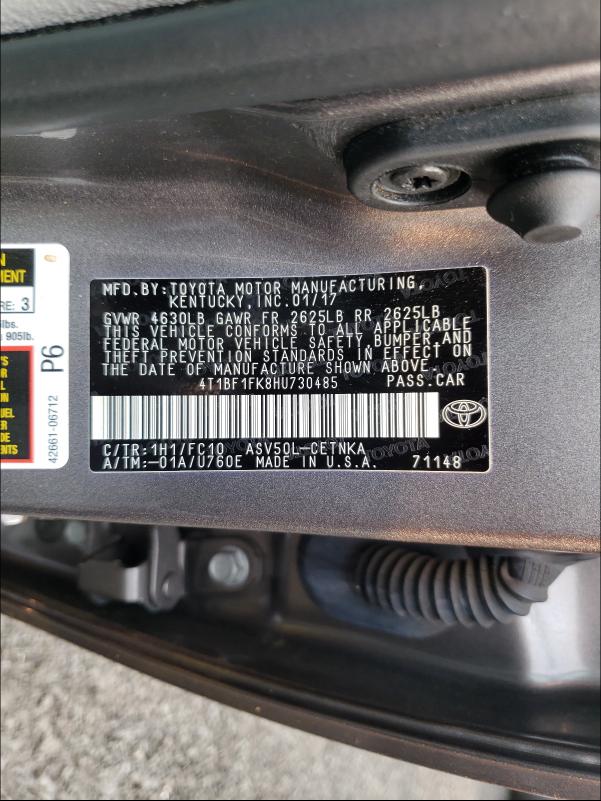 Photo 9 VIN: 4T1BF1FK8HU730485 - TOYOTA CAMRY 