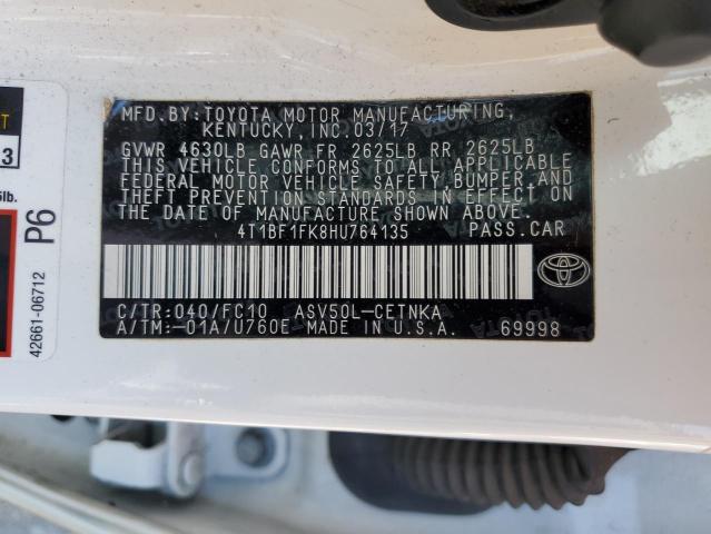 Photo 11 VIN: 4T1BF1FK8HU764135 - TOYOTA CAMRY 