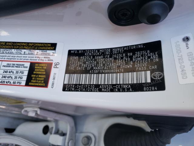 Photo 9 VIN: 4T1BF1FK8HU809476 - TOYOTA CAMRY LE 