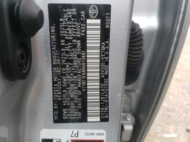 Photo 9 VIN: 4T1BF1FK8HU813897 - TOYOTA CAMRY LE 