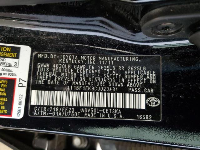 Photo 12 VIN: 4T1BF1FK9CU023484 - TOYOTA CAMRY 