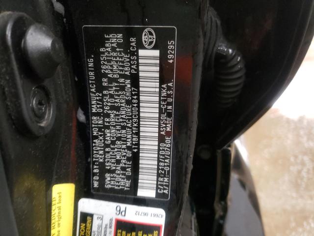 Photo 9 VIN: 4T1BF1FK9CU048417 - TOYOTA CAMRY BASE 