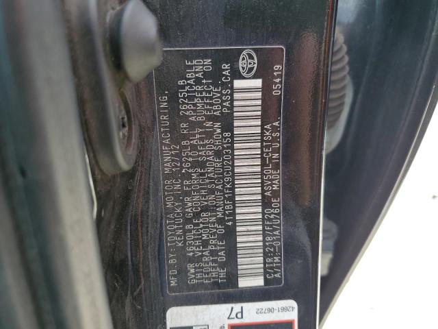 Photo 11 VIN: 4T1BF1FK9CU203158 - TOYOTA CAMRY BASE 