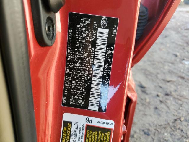 Photo 11 VIN: 4T1BF1FK9CU514458 - TOYOTA CAMRY BASE 