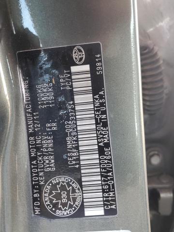 Photo 11 VIN: 4T1BF1FK9CU533754 - TOYOTA CAMRY BASE 