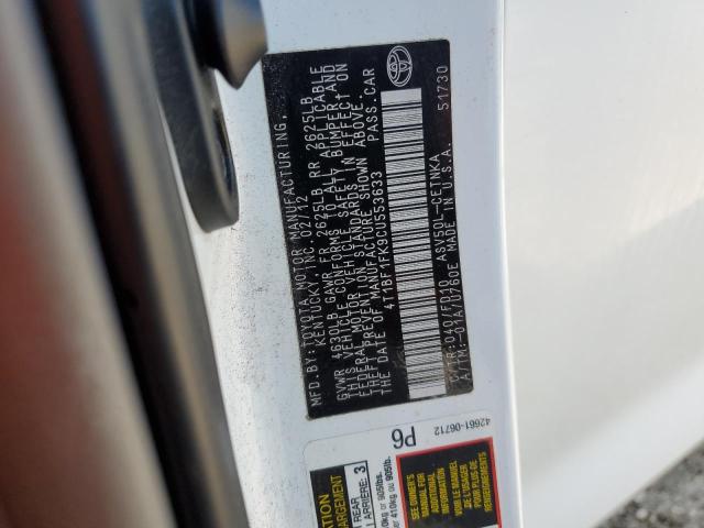 Photo 11 VIN: 4T1BF1FK9CU553633 - TOYOTA CAMRY BASE 