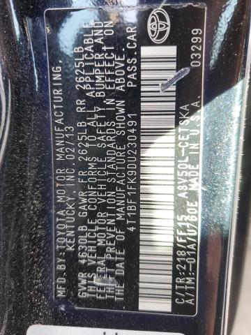 Photo 11 VIN: 4T1BF1FK9DU230491 - TOYOTA CAMRY 