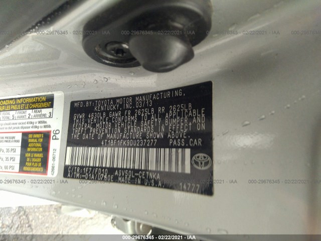 Photo 8 VIN: 4T1BF1FK9DU237277 - TOYOTA CAMRY 