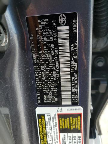 Photo 11 VIN: 4T1BF1FK9DU261501 - TOYOTA CAMRY 