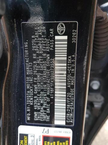 Photo 12 VIN: 4T1BF1FK9DU273552 - TOYOTA CAMRY L 