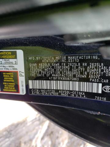 Photo 9 VIN: 4T1BF1FK9DU675863 - TOYOTA CAMRY L 