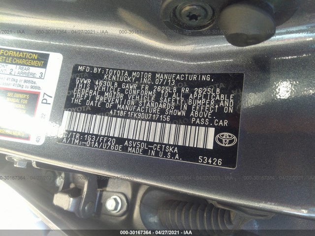 Photo 8 VIN: 4T1BF1FK9DU717156 - TOYOTA CAMRY 