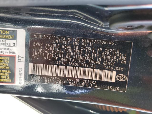 Photo 11 VIN: 4T1BF1FK9EU312139 - TOYOTA CAMRY 