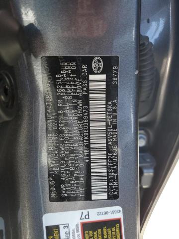 Photo 11 VIN: 4T1BF1FK9EU369473 - TOYOTA CAMRY L 