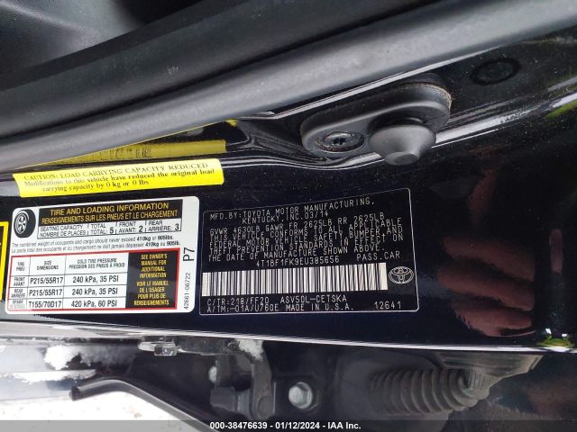 Photo 8 VIN: 4T1BF1FK9EU385656 - TOYOTA CAMRY 