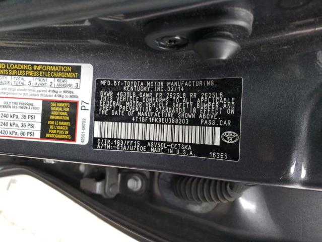 Photo 9 VIN: 4T1BF1FK9EU388203 - TOYOTA CAMRY L 