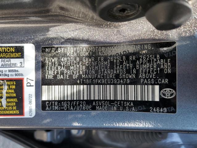 Photo 11 VIN: 4T1BF1FK9EU393479 - TOYOTA CAMRY L 