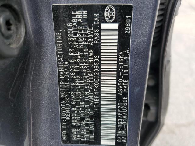 Photo 9 VIN: 4T1BF1FK9EU396592 - TOYOTA CAMRY L 