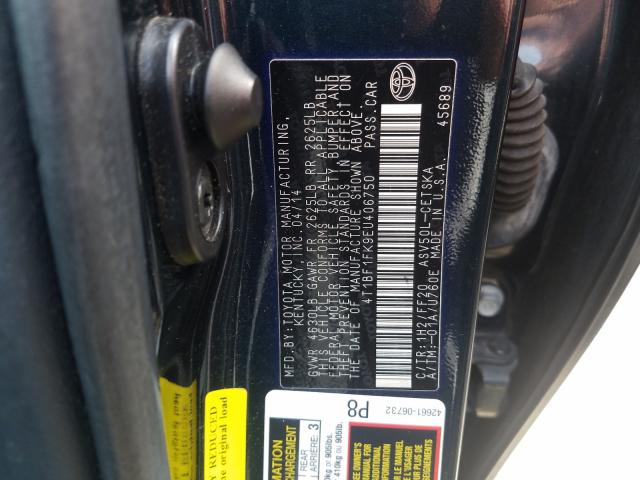 Photo 9 VIN: 4T1BF1FK9EU406750 - TOYOTA CAMRY L 