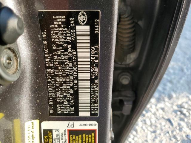 Photo 11 VIN: 4T1BF1FK9EU412287 - TOYOTA CAMRY L 