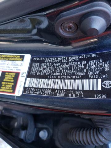 Photo 9 VIN: 4T1BF1FK9EU418347 - TOYOTA CAMRY L 