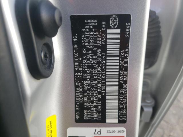 Photo 9 VIN: 4T1BF1FK9EU425640 - TOYOTA CAMRY L 