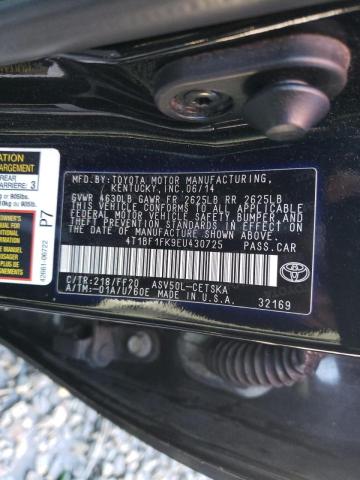 Photo 9 VIN: 4T1BF1FK9EU430725 - TOYOTA CAMRY L 