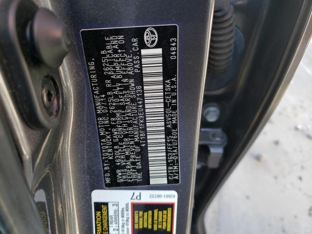 Photo 12 VIN: 4T1BF1FK9EU447136 - TOYOTA CAMRY L 