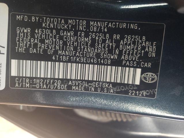 Photo 11 VIN: 4T1BF1FK9EU461408 - TOYOTA CAMRY L 