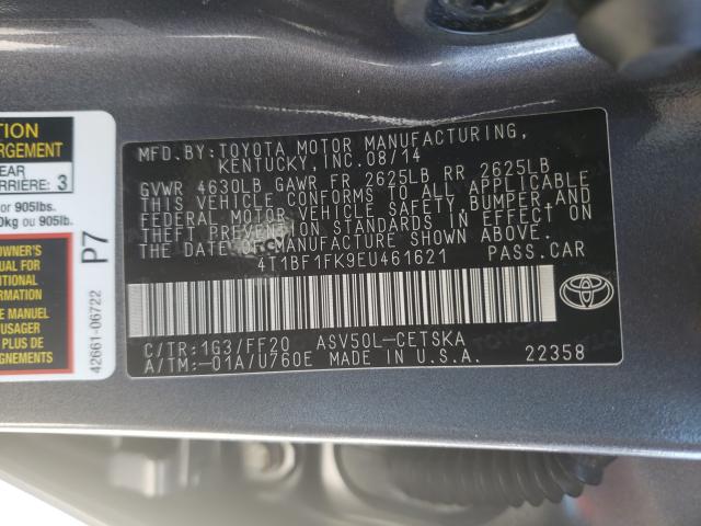 Photo 9 VIN: 4T1BF1FK9EU461621 - TOYOTA CAMRY 