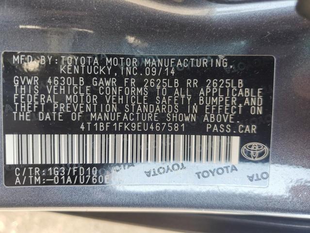 Photo 11 VIN: 4T1BF1FK9EU467581 - TOYOTA CAMRY 