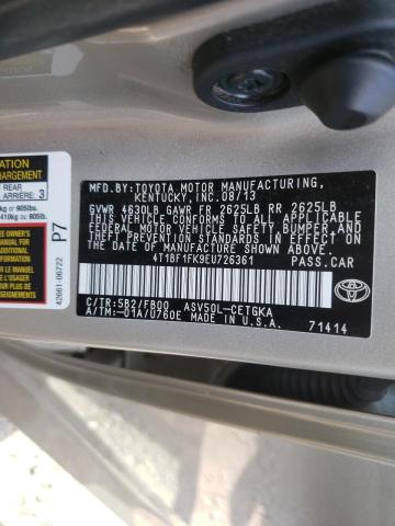 Photo 9 VIN: 4T1BF1FK9EU726361 - TOYOTA CAMRY L 