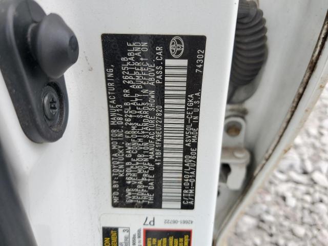 Photo 12 VIN: 4T1BF1FK9EU727820 - TOYOTA CAMRY L 